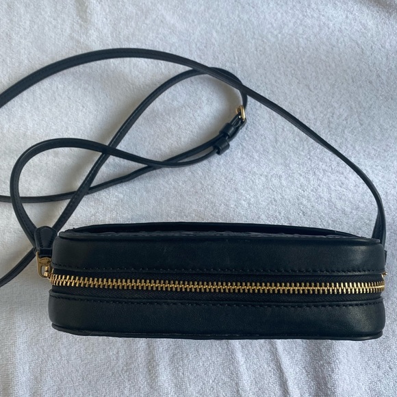 SOLD- Coach Black Leather Crossbody - Picture 3 of 11